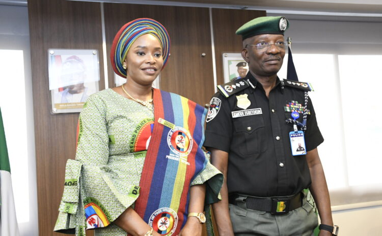  INSPECTOR GENERAL OF POLICE RECEIVES PRESIDENT DEPOWA ON HER MAIDEN VISIT TO THE POLICE HEADQUARTERS