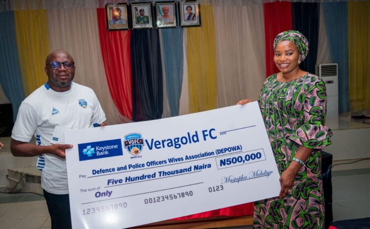  VERAGOLD FOOTBALL CLUB PAYS COURTESY VISIT TO PRESIDENT DEPOWA