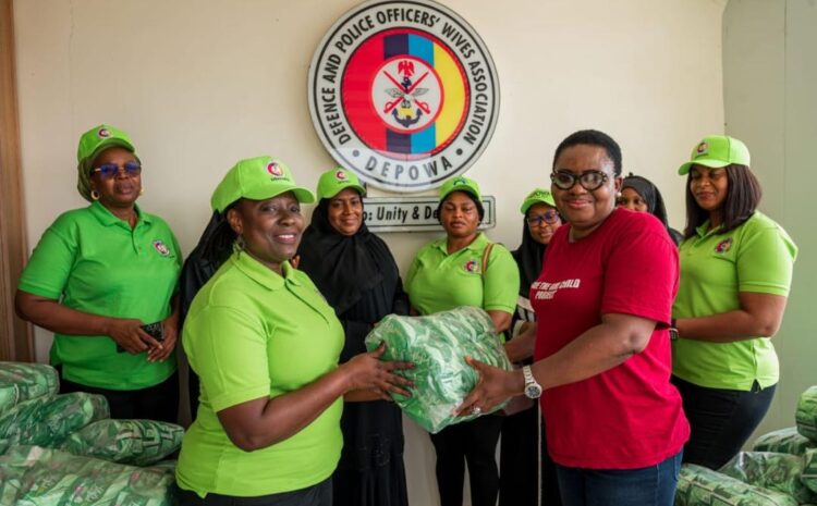  PRESIDENT DEPOWA DONATES SANITARY KITS TO SERAPHINE OUTREACH INITIATIVE.